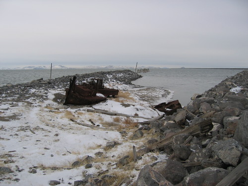 Low water of Great Salt Lake reveals ghosts of the past 