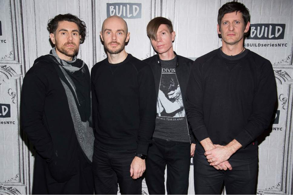 AFI band members, from left, Davey Havok, Hunter Burgan, Jade Puget and