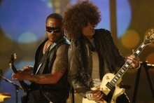 Photo by Chris Detrick | The Salt Lake Tribune 
Lenny Kravitz performs before the 2011 NBA All-Star game at the Staples Center Sunday February 20, 2011.    The West won 148-143.