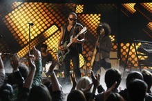 Photo by Chris Detrick | The Salt Lake Tribune 
Lenny Kravitz performs before the 2011 NBA All-Star game at the Staples Center Sunday February 20, 2011.    The West won 148-143.