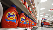 (AP Photo/Steve Helber)
The market-leading detergent usually can command a premium price at the checkout counter, up to $20 for a big 150-ounce bottle. But sold under the table, in an alley or a back room, it can go for a mere $5 or $10.