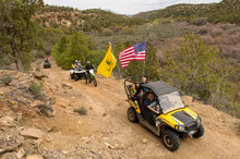   Trent Nelson  |  The Salt Lake Tribune
ATVs make their way through Recapture Canyon, which has been closed to motorized use since 2007, after a call-to-action by San Juan County Commissioner Phil Lyman on Saturday, May 10, 2014, north of Blanding.  
