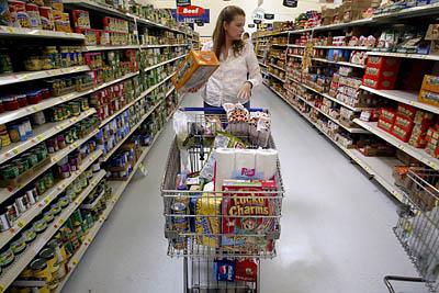 Sandra does her grocery shopping in Wal-Mart Cedar City, where she used to work.; 11:14 a.m. Utah
