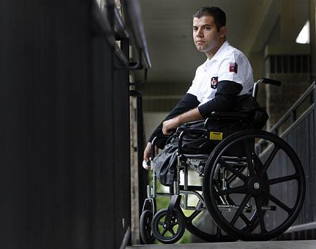 Diyar Al-Bayati served as an interpreter in Iraq and currently lives in Utah. He went on more than 200 missions with U.S. soldiers and lost his legs in a bomb explosion, but has had trouble getting health care services since he arrived in the U.S.