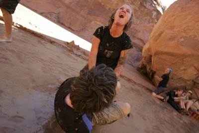 Image of a group of teenagers participating in a wilderness therapy program