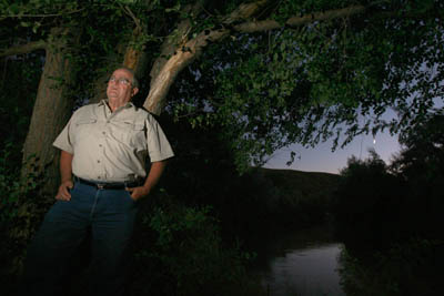 Larry Dean Olsen, author of Outdoor Survival Skills, poses for a portrait at his home on Thursday Sept. 4, 2008 near Buhl, Idaho.