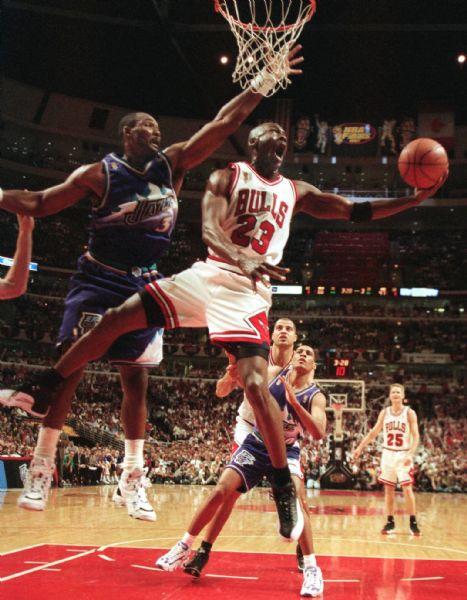 Jazz at 35 » Jazz twice denied championship at hands of Michael Jordan ...