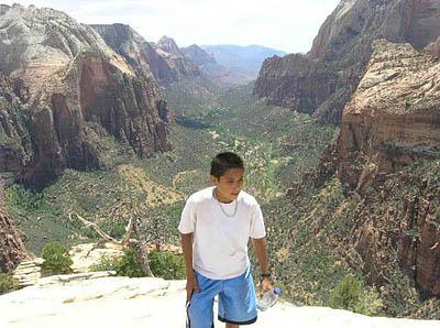 Kristoffer Jones fell hundreds of feet from Angels Landing at Zion National Park. Jones, from California, was on a trip with a Boy Scout troop from South Provo when he fell.