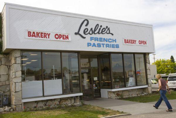 After 34 years in business, Leslie's Bakery has moved down the street to a new home. The popular Holladay bakery had to relocate as part of construction that is happening on the Holladay Village Center.  A  Customer walks into the new location at 2308 Murray-Holladay Road  Friday morning.   Al Hartmann/The Salt Lake Tribune   5/22/09