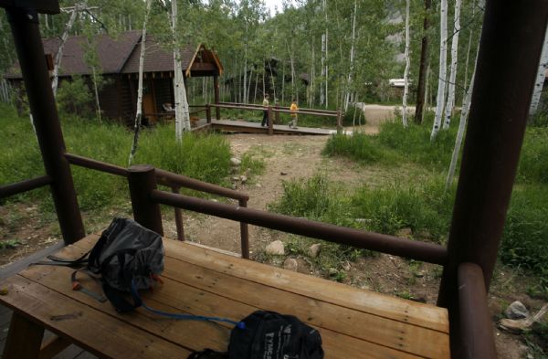 Camp Roger-  Kids live in cabins during their stay at Camp Roger, near Kamas, Wednesday Jul 22, 2009.  Steve Griffin/The Salt Lake Tribune 7/22/09