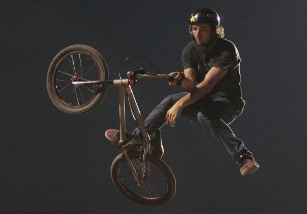 Mike Aitken Doing a Trick on His BMX Bike