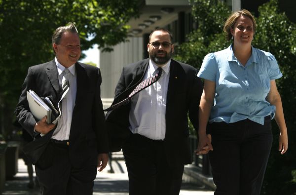 Rick Egan/The Salt Lake Tribune

Attorney Jerry Mooney, left, Rick Koerber and Michelle Koerber, leave the Federal Courthouse on Friday after Rick Koerber made an initial appearance on a federal criminal indictment that charges he ran a large fraud operation that took in at at least $100 million from investors.