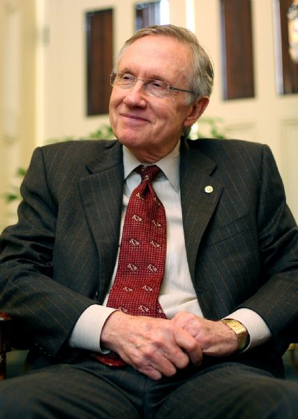 Senate Majority Leader Harry Reid, D-Nev., takes some time in his Capitol office to discuss his Mormon faith and how it relates to his public service. He has come under fire recently for his criticisms of the faith's strong public position on the California ballot measure outlawing gay marriage.