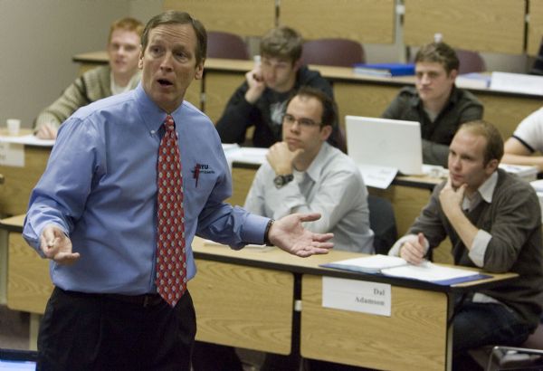 Jim Urquhart  |  The Salt Lake Tribune
Professor Jeff Dyer leads a business strategies class Tuesday, January 12 2010 at Brigham Young University's Marriott School of Management in Provo.BYU's business school is nationally ranked and approximately 1,800 undergraduate students and 1,000 graduate students are enrolled. 1/12/10