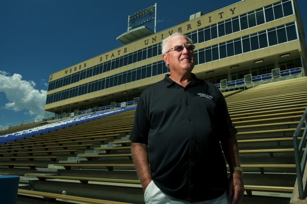 Chris Detrick  | The Salt Lake Tribune
Weber State football coach Ron McBride poses for a portrait at Stewart Stadium Wednesday, July 21, 2010.