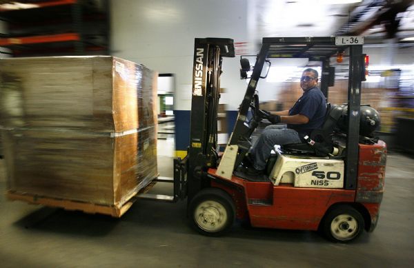 Scott Sommerdorf  l  The Salt Lake Tribune

Lifetime Products' factory in the Freeport Center in Clearfield is buzzing with forklifts that load semi-trucks with products for export. Lifetime Products makes sports and camping equipment and is a major player in the state's exports. 
