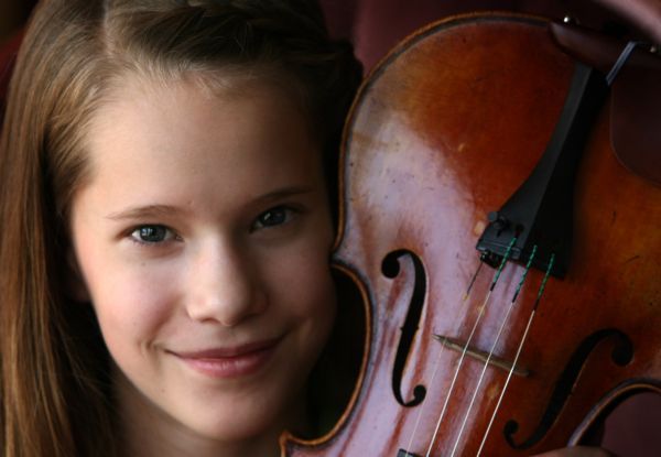 Leah Hogsten  |  The Salt Lake Tribune
Aubree Oliverson, 12, of Orem is the second place Utah winner in the Stradivarius International Violin Competition Junior Division, held July 12 at the University of Utah. She won $400. Aubree has been playing violin for six years.