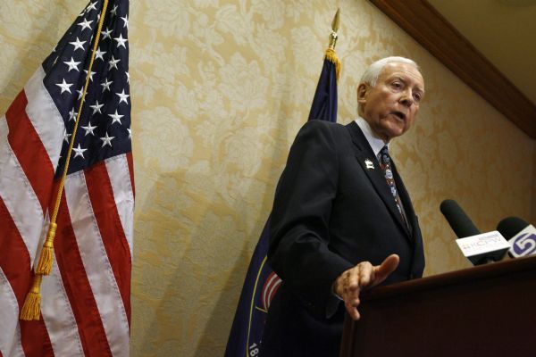 FILE PHOTO |  The Salt Lake Tribune 
U.S. Sen. Orrin Hatch, R-Utah, has continued making monthly campaign consulting payments to Dave Hansen since Hansen took over the Utah GOP chairman's post last year.