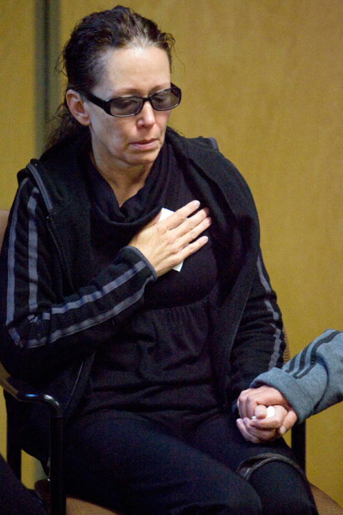 Djamila Grossman  |  The Salt Lake Tribune&#xA;&#xA;Bambi Darcey cries at a press conference about the death of her son, Malachi Darcey, at McKay-Dee hospital in Ogden, Monday, August 30, 2010. Darcey died from injuries sustained in a large bar fight on August 29.