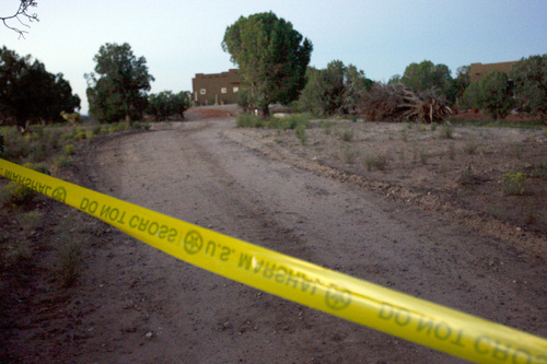 Rick Egan   |  The Salt Lake Tribune

A home east of Kanab where Scott Curley was captured early Monday, Aug. 30.