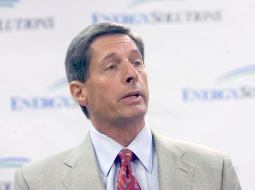 AL HARTMANN  | Tribune File Photo
EnergySolutions President and CEO Val Christensen and other company officials say they will vigorously defend against lawsuits brought by shareholders and a competitor.