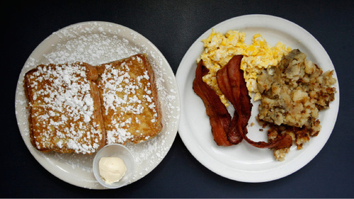 Leah Hogsten  |  The Salt Lake Tribune&#xA;&#xA;Regulars crowd The Park Café in Salt Lake City for straight-forward, ample breakfasts, brunch and lunch -- like French Toast Foolishness.