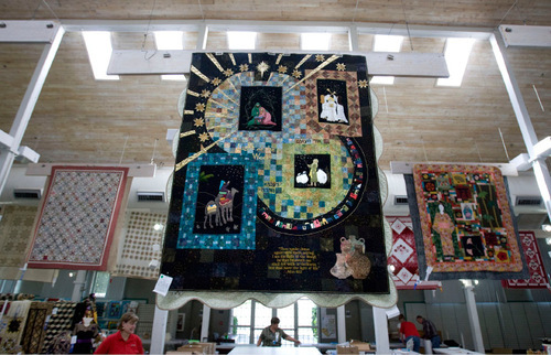 Steve Griffin  |  The Salt Lake Tribune&#xA; &#xA;Some of the winners in the quiltmaking  competition at the Utah State Fair in Salt Lake City on Wednesday, Sept. 8, 2010.