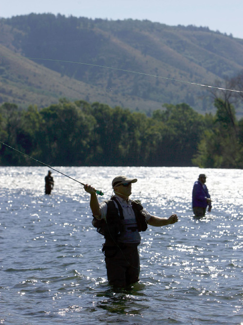 Francisco Kjolseth  |  The Salt Lake Tribune

Anglers floating the South Fork of the Snake River recently try their luck out of the boat.