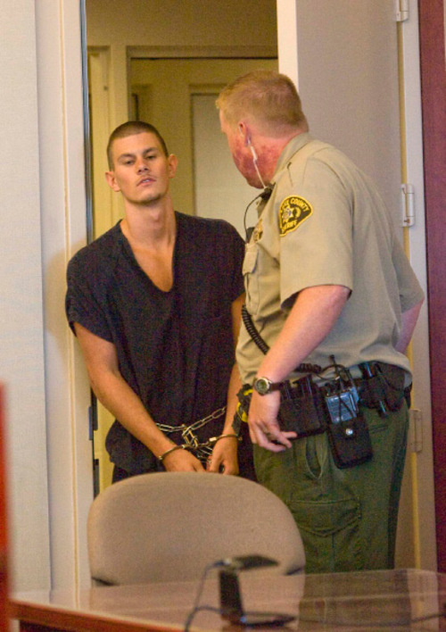 Paul Fraughton  |  The Salt Lake Tribune  Martin Vuksinick is brought into the courtroom in Salt Lake City  on  Friday, September 10, 2010