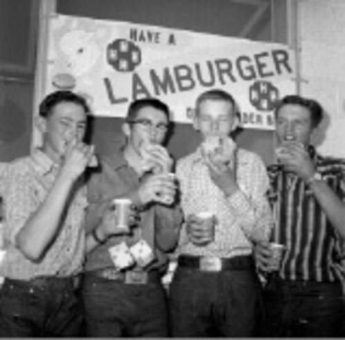 Van Porter/Salt Lake Tribune Archives

4-H youngsters promote lamb burgers at the Utah State Fair of 1959.