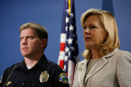 Francisco Kjolseth  |  The Salt Lake Tribune&#xA;Salt Lake County District Attorney Lohra Miller, alongside Sgt. Jon Arnold holds a press conference on Monday, Sept. 13, 2010, announcing the charges filed against Richard C. Randall. Randall, 41, who is accused of kidnapping and molesting a child from a Deseret Industries store in Sandy on Sept. 7. &#xA;Salt Lake City Sept. 13, 2010.