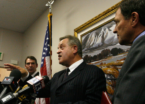Rick Egan   |  The Salt Lake Tribune&#xA;&#xA;Fred Lampropoulos, Merit Medical,  gets fired up as he steps in to answer a questions directed at Governor Gary Herbert, Monday, September 13, 2010.   The Gary Herbert for governor campaign responed to what it says are Peter Corroon's 