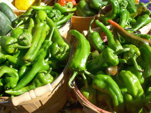 Kathy Stephenson  |  The Salt Lake Tribune&#xA;&#xA;Several varieties of hot peppers can also be found at the Sante Fe farmer's market.