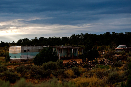 Chris Detrick  |  The Salt Lake Tribune &#xA;The home of Carl Hutchins, 72, in the Westwater Navajo community Wednesday August 18, 2010. The roughly two-dozen Navajo residents of Westwater, many who are elderly, live without running water, plumbing, sewage disposal or electricity.