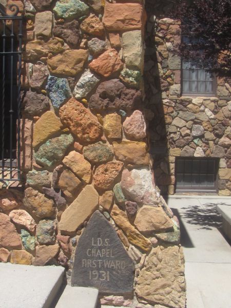 08/13/10 Corner stone of the aptly named Rock Church in Cedar City that was begun in 1931 and dedicated in 1934.  Mark Havnes/The Salt Lake Tribune
