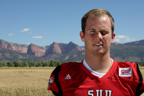 Kina Wilde  | special to The Salt Lake Tribune&#xA;&#xA;Southern Utah University's quarterback Brad Sorensen recently transferred from Brigham Young University and is off to a great start this season.