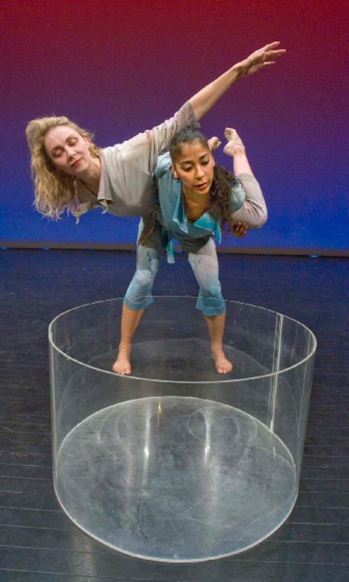Paul Fraughton  |  The Salt Lake Tribune  RDT dancers Toni Lugo and Chara Huckins-Malaret rehearse for their upcoming show 