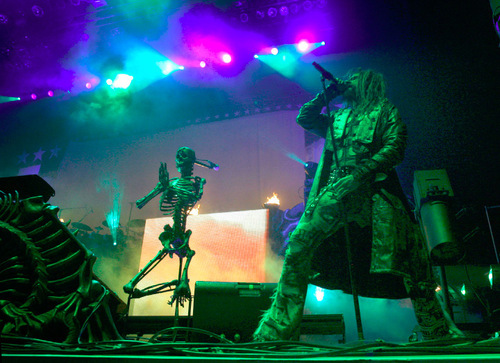 Rick Egan | The Salt Lake Tribune

Rob Zombie performs Monday, Oct. 4 at Usana Amphitheatre in West Valley City.