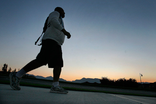 Scott Sommerdorf  l  The Salt Lake Tribune&#xA;Alex D'Albini, who has Parkinson's is preparing to take a walk across America to raise money and awareness about Parkinson's disease. So far, he's setting up a non-profit and he's training for the hike, Saturday 10/2/2010.