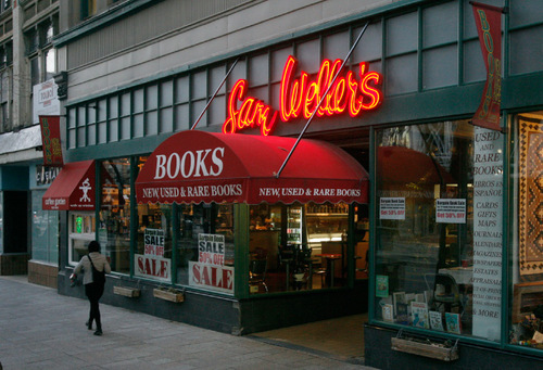 Rick Egan   |  The Salt Lake Tribune&#xA;&#xA;The Sam Wellers Book store on Main Street, will soon relocate somewhere downtown. Wednesday, November 25, 2009