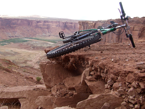 BRANDON LOOMIS | The Salt Lake Tribune&#xA;Torrential August rains cut deep chasms in Mineral Bottom Road, a key link for rafting and shuttle companies to the Green River below. The route's closure also affects extended bike trips on the White Rim trail through Canyonlands National Park, though some cyclists are carrying their bikes over and around the rubble.