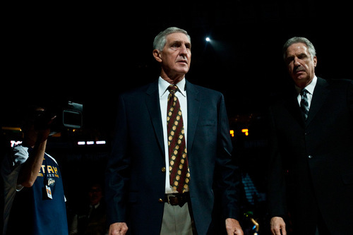 Chris Detrick  |  The Salt Lake Tribune 
Utah Jazz head coach Jerry Sloan before the game at Energy Solutions Arena on Friday, Oct. 22, 2010.