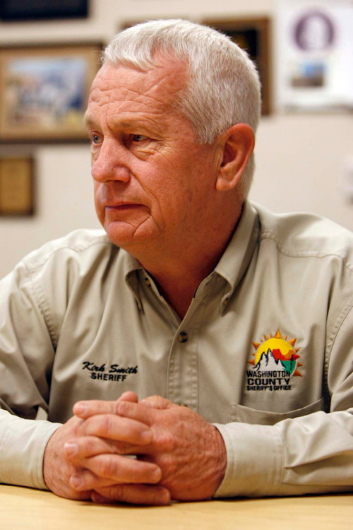 Hurricane - Washington County Sheriff Kirk Smith talks about what could happen if the FLDS police force, the Hildale/Colorado City Town Marshals are decertified.&#xA;The Salt Lake Tribune/Trent Nelson; 12.20.2006