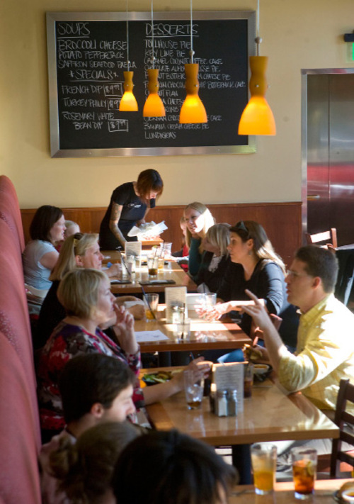 Al Hartmann  |  The Salt Lake Tribune
The Dodo Restaurant located just north of Sugar House Park is inviting with light-colored wooden floors and a  large blackboard showing daily specials, soups and desserts.