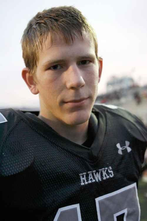 Alta High quarterback Eric Emery before their game against Pleasant Grove in Sandy, Utah on Friday night.&#xA;Stephen Holt / Special to the Tribune