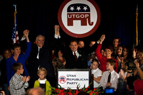 Chris Detrick  |  Tribune File Photo
Gov. Gary Herbert's campaign intends to raise more than $1 million at his main fundraiser of the year, the Governor's Gala. The expected record fundraising could be a sign he expects a challenge from other Republicans or, possibly, Rep. Jim Matheson, D-Utah.