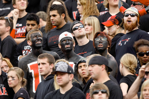 Chris Detrick  |  The Salt Lake Tribune &#xA;Utah fans watch during the second half of the game at Rice-Eccles Stadium Saturday November 6, 2010.  TCU defeated Utah 47-7.