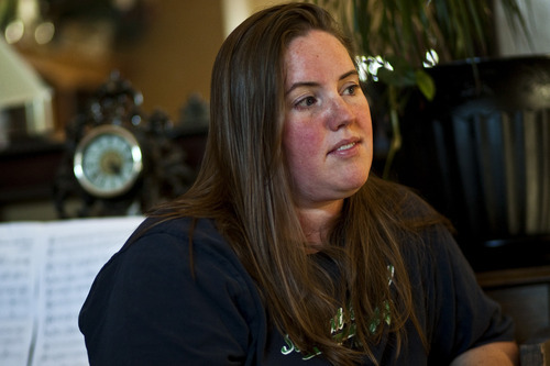 Jennifer Graves talks about her brother Josh Powell and dad Steve Powell at her home in West Jordan Friday. (Chris Detrick  |  The Salt Lake Tribune)