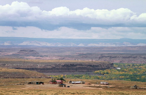 Rick Egan   |  The Salt Lake Tribune
Houses and modular homes on the Navajo reservation near Montezuma Creek, Utah.