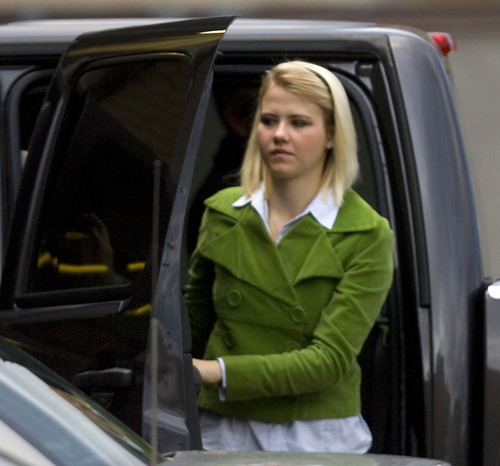 Al Hartmann  |  The Salt Lake Tribune
Elizabeth Smart, enters  Frank Moss Federal Courthouse in Salt Lake City for the Brian David Mitchell trial on Monday, Nov. 15.